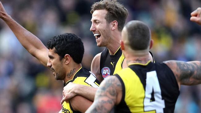 Marlion Pickett celebrates a goal in the Grand Final. Picture: Getty Images