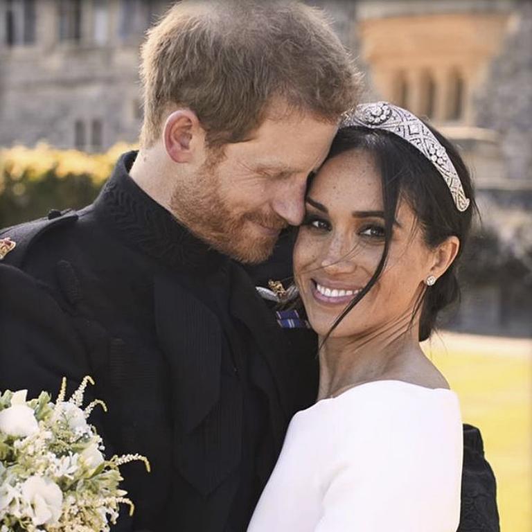 Prince Harry and Meghan Markle on their wedding day. Picture: Netflix