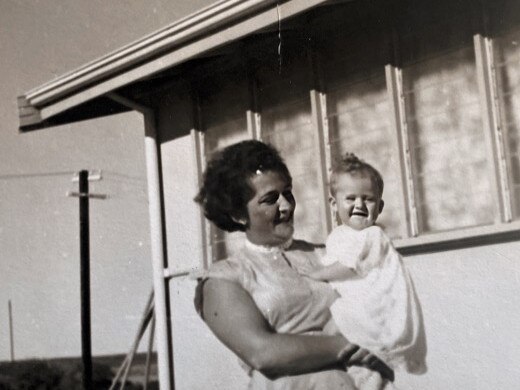 The author and his Mum, Olive, in 1958