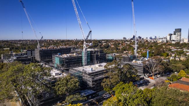 Mirvac has topped out of the second stage of its $790m NINE by Mirvac residential community in Willoughby