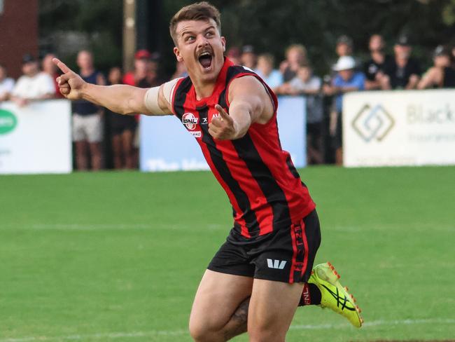 EFNL 2025: Former South Barwon forward Jackson Carmody was one of a string of debutants for Blackburn on Good Friday. Picture: Davis Harrigan