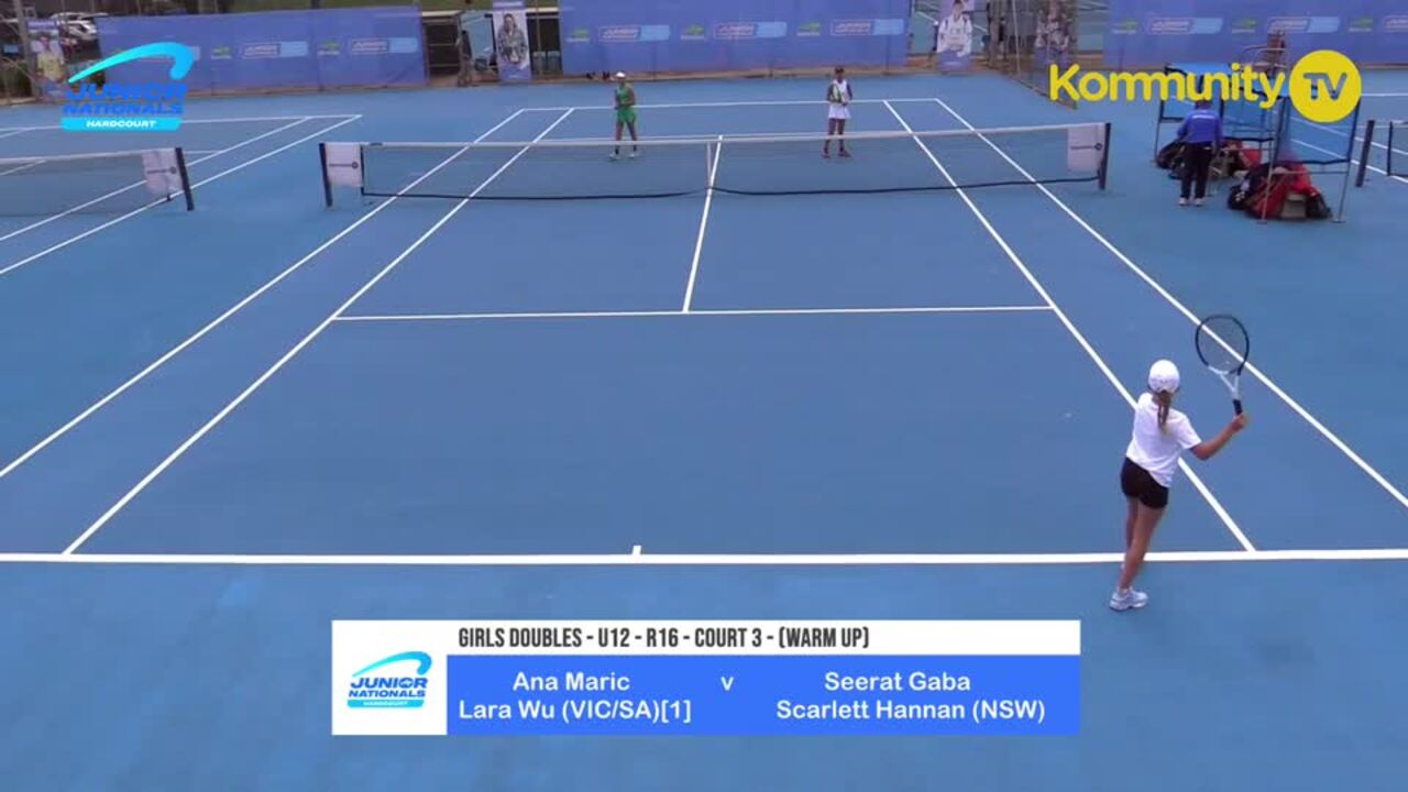 Replay:  Ana Maric (VIC)/Lara Wu (SA) [1] v Seerat Gaba (NSW)/Scarlett Hannan (NSW) (U12 girls doubles) - 2024 Australian Junior Hardcourt Championships Day 3