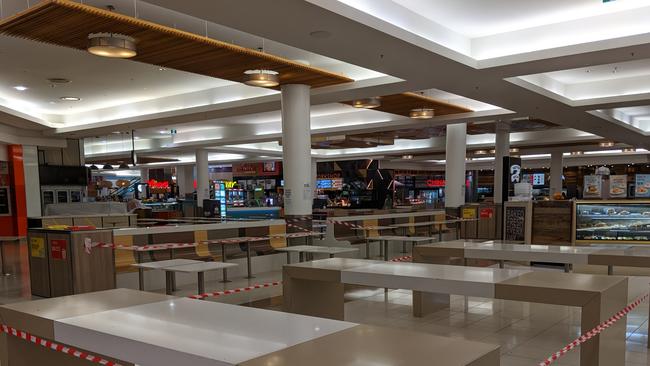 Some food vendors remained open for takeaway while the food court is closed.