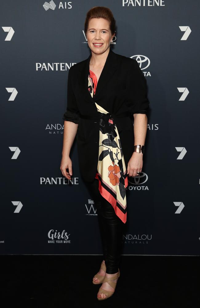 Alex Blackwell walks the red carpet for the 8th Women's Health Women in Sport Awards gala dinner in 2018. Picture: AAP/Brendon Thorne