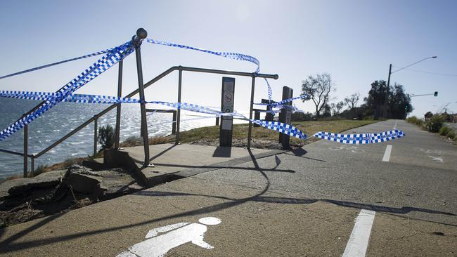 Jason Stone’s body was dumped on the foreshore of Beaumaris beach. Picture: Eugene Hyland