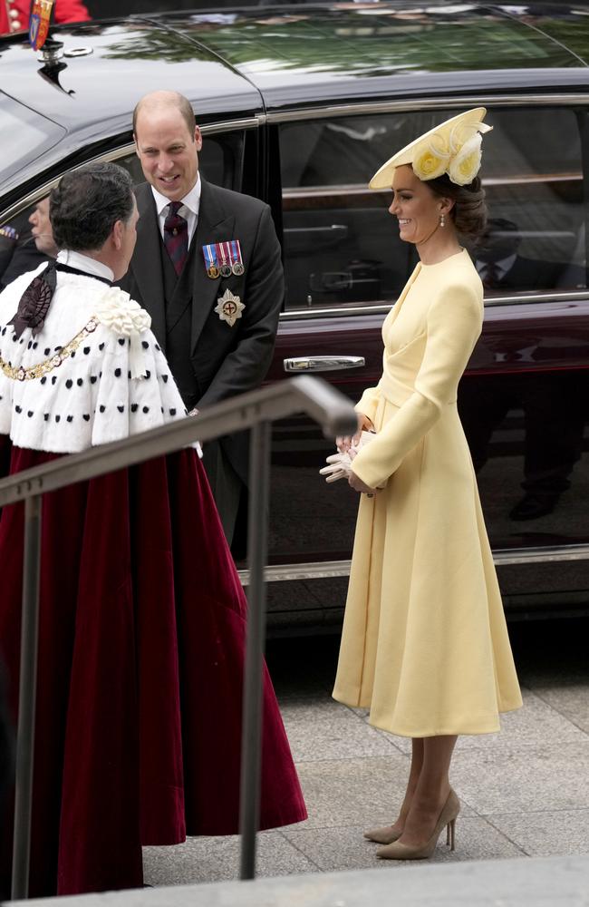 Prince William, Duke of Cambridge and Catherine, Duchess of Cambridge arrive. Picture: Getty