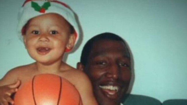 A young Ben Simmons with his father Dave.