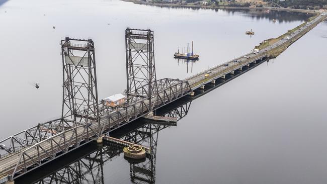 Aerial view of Bridgewater Bridge.