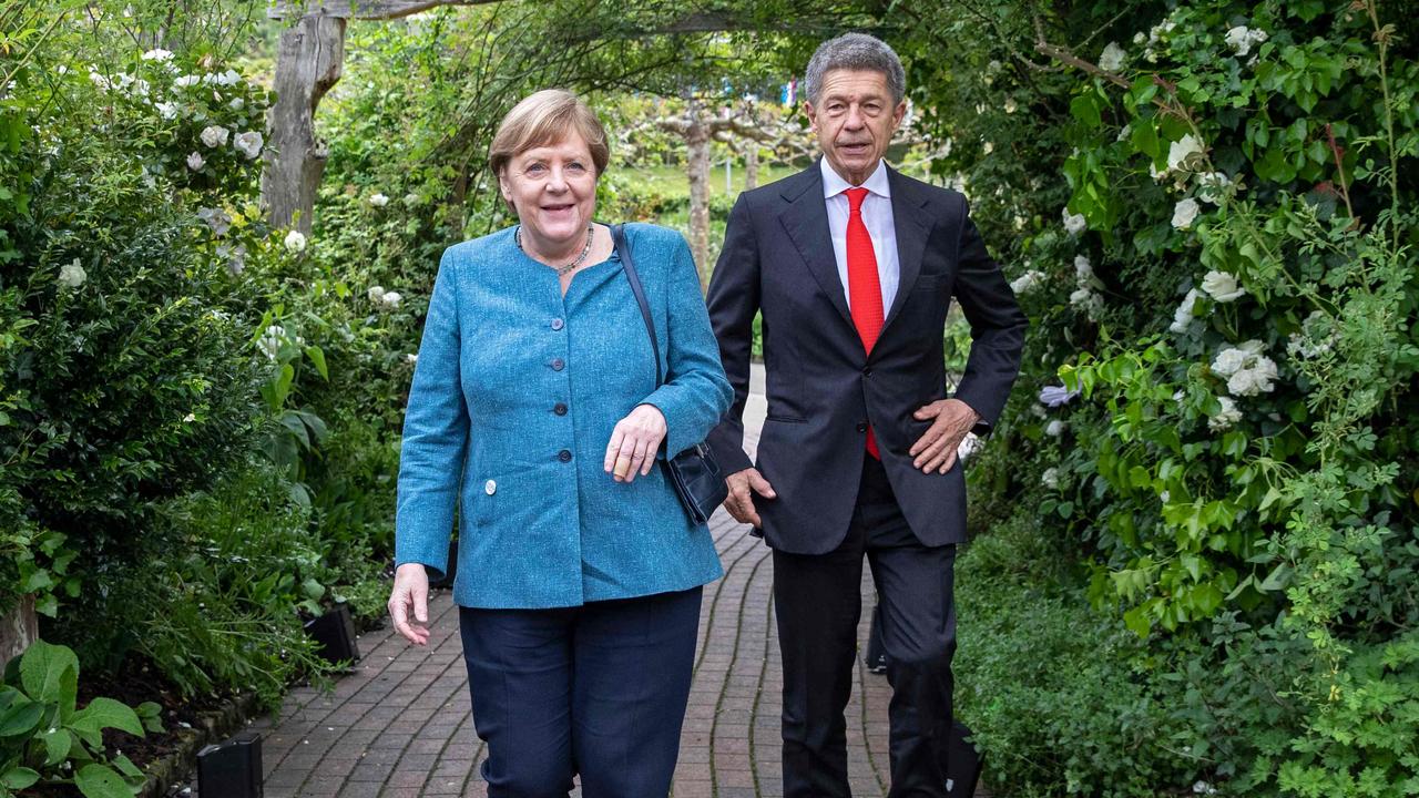 Who knew Angela Merkel’s husband was Ian McKellan’s German doppelganger? Picture: Jack Hill/AFP