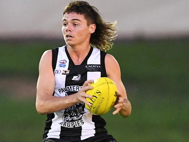 Palmerston wingman Ryan Warfe was named the Rising Star nominee after Round 13. Picture: Felicity Elliott/AFLNT Media