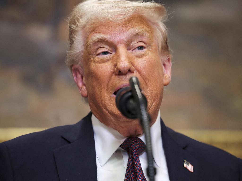 President Donald Trump at the White House in Washington. Picture: AP