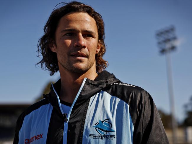 DAILY TELEGRAPH - 17/9/24Cronulla Sharks media afternoon before they play North QLD in the semi final of the NRL this weekend.  Nicho Hynes pictured. Picture: Sam Ruttyn