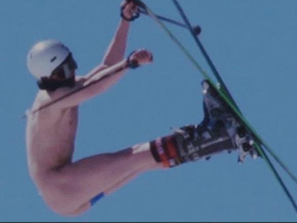 The problem with naked skiing....