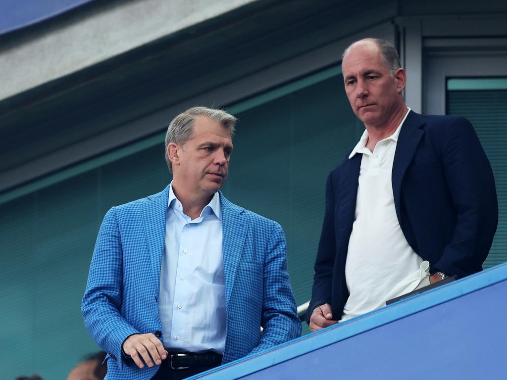 Todd Boehly, owner of Chelsea, watches on. Picture: Julian Finney/Getty Images