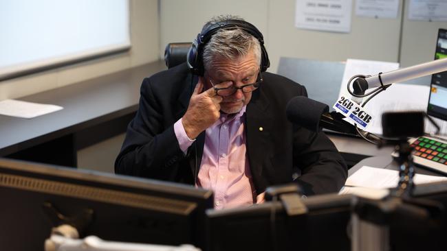 Hadley pictured in the Pyrmont studios after his last show. Picture: Rohan Kelly