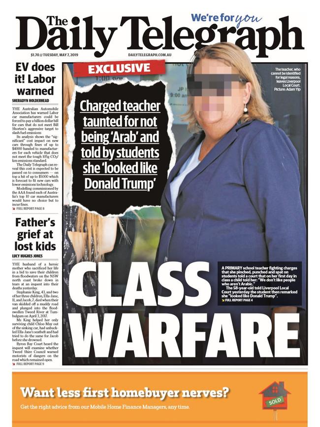 Daily Telegraph front page for May 7