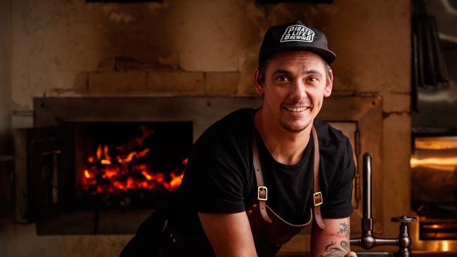 Jake Kellie at fire-powered Arkhe Restaurant in Norwood. Picture Matt Turner.