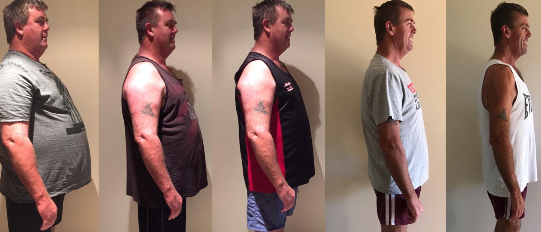 The truck driver lost a whopping 70kg in less than a year. Picture: Supplied