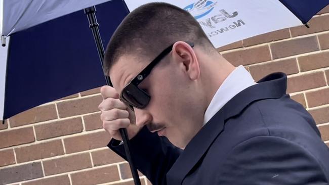 Michael Hughes, 22, at Manly Local Court on September 21 2022 after he was sentenced for cocaine supply.