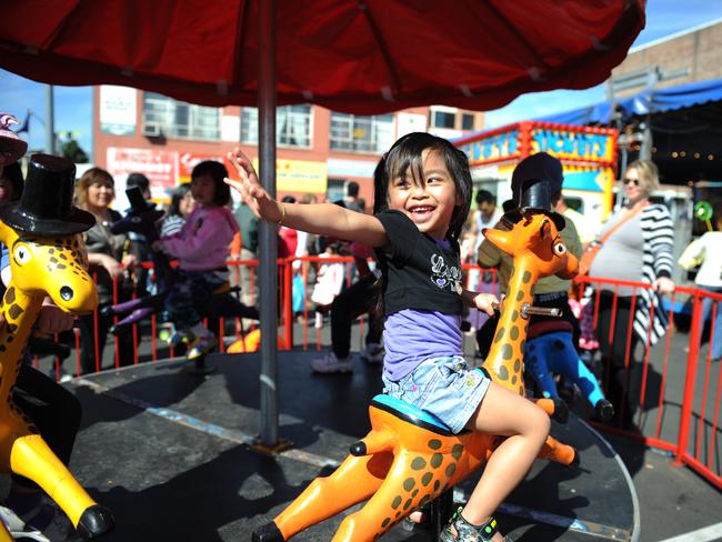 Aliesha Keo at the Cabramatta Moon Festival.