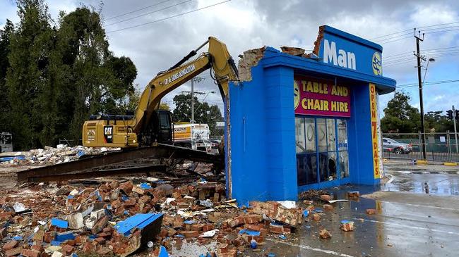 Peter Van The Party Man was demolished to make way for the intersection. Picture: Shane Collins