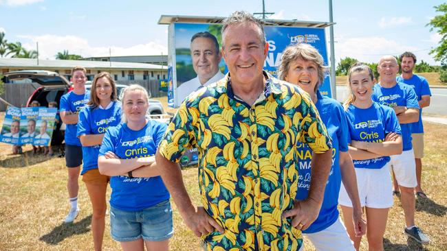 LNP candidatae for Mackay Chris Bonanno wife Lynnis in Mackay on Sunday. Picture: Daryl Wright