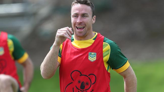 James Maloney can be a hard man to cop at training.