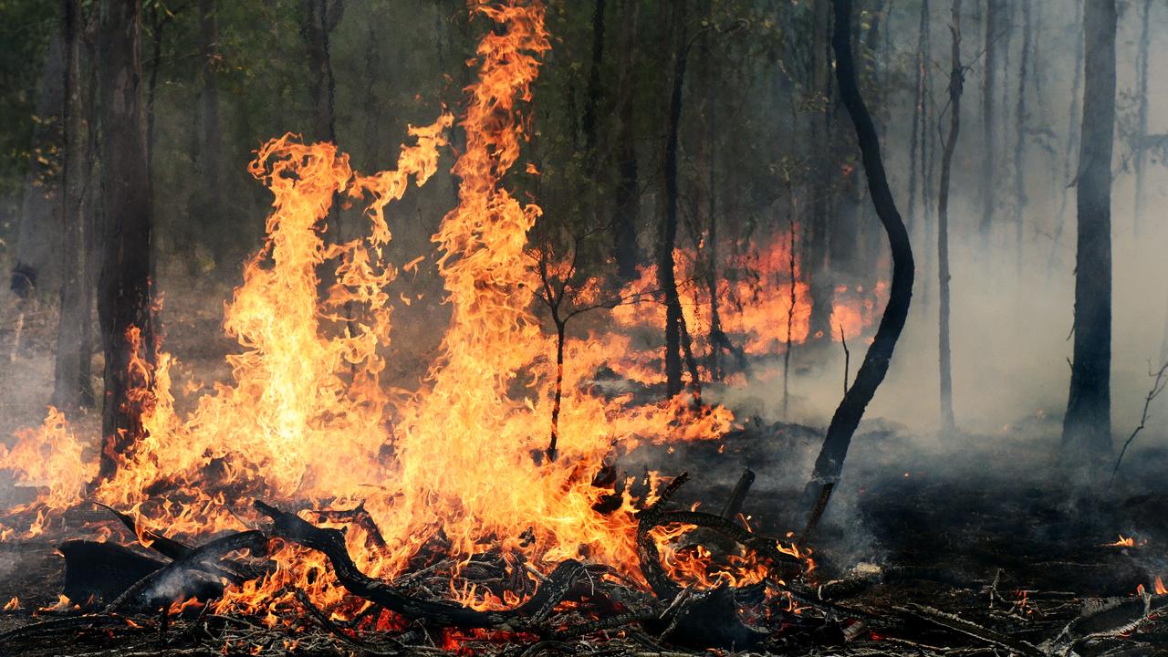 Queensland Parks and Wildlife Service crews are patrolling the Mount Stanley bushfire to ensure it is contained. Photo: David Nielsen / The Queensland Times