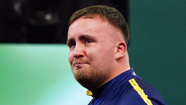 Luke Littler following his victory over Ryan Meikle on day seven of the Paddy Power World Darts Championship at Alexandra Palace, London. Picture date: Saturday December 21, 2024. (Photo by Zac Goodwin/PA Images via Getty Images)