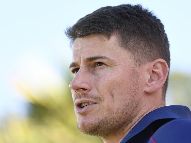 SURFERS PARADISE, AUSTRALIA - JULY 08: Brisbane Lions Captain Dayne Zorko returns to his junior club, the Surfers Paradise Demons for a media opportunity ahead of his 200th AFL game on July 08, 2021 in Surfers Paradise, Australia. (Photo by Albert Perez/Getty Images for AFL Photos)