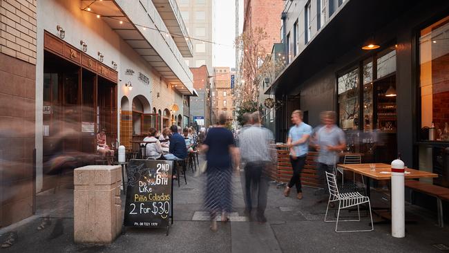 Peel St in Adelaide. Picture: Matt Loxton