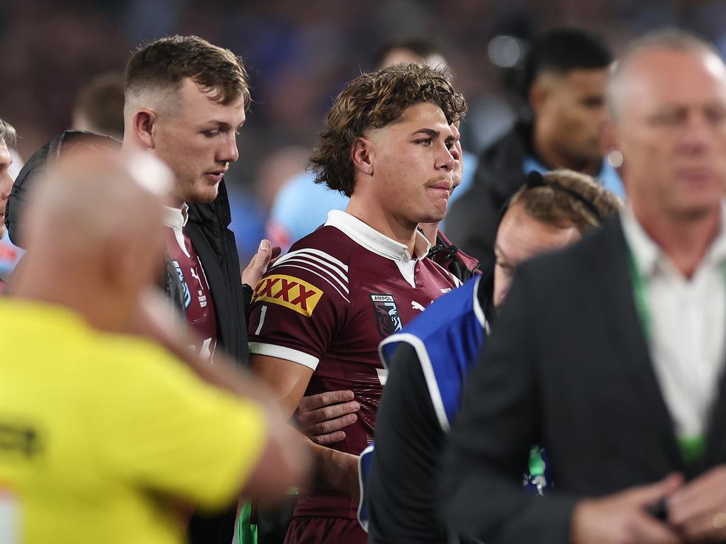 Reece Walsh will miss at least two games for the Broncos after his Origin concussion. Picture: Getty Images