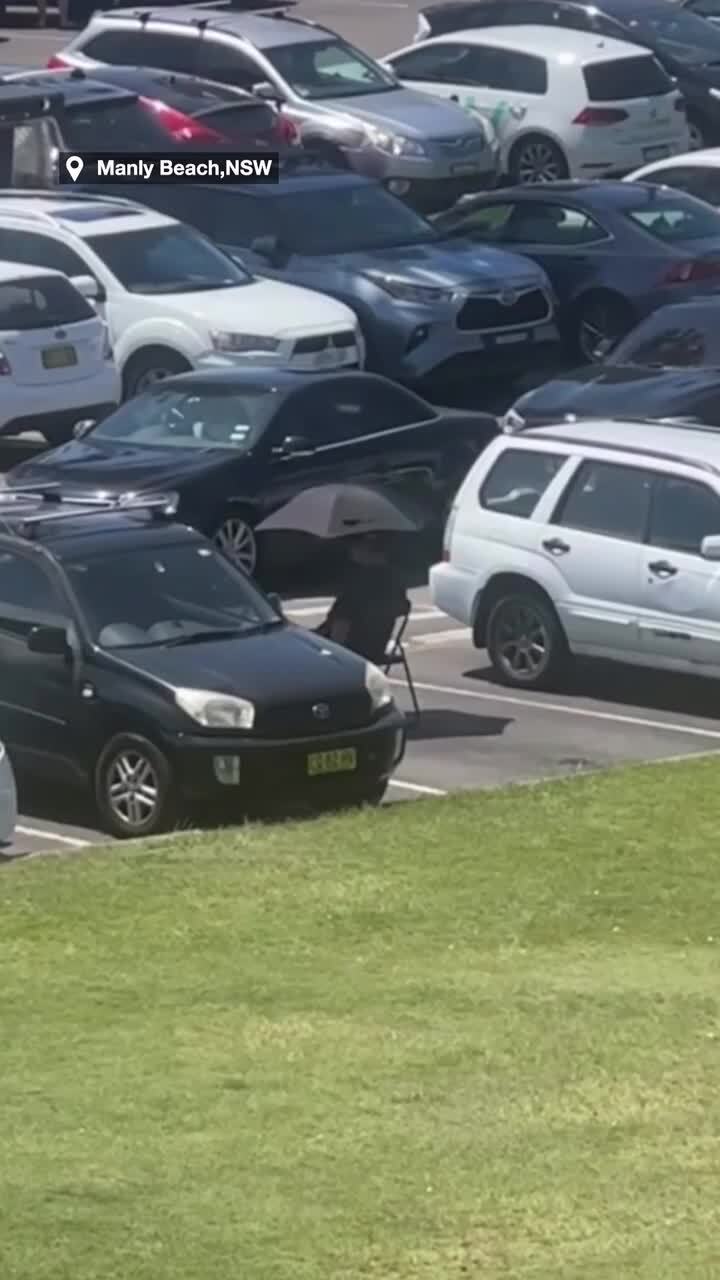 Debate erupts over people 'reserving' car spaces at beaches