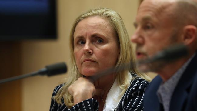 Appearing before the committee, former RFG CEO Tony Alford and senior executive Alicia Atkinson, who unsuccessfully fought in the High Court to avoid appearing. Picture: Gary Ramage