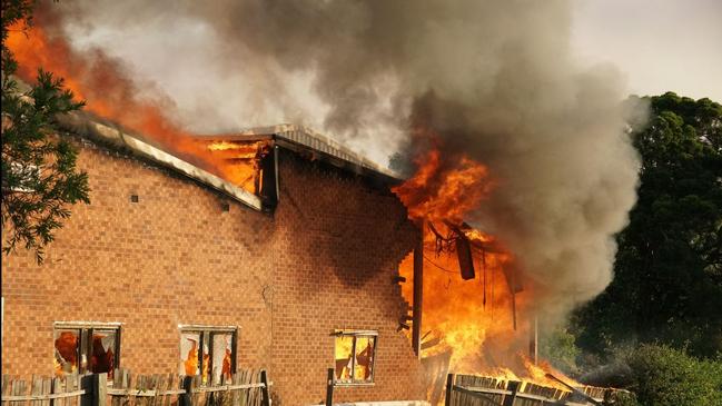 About 100 firefighters battled a factory fire at Chipping Norton on Thursday. Picture: Connor Lambert