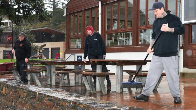 The Flying Fish at Port Elliot was closed due to the wild weather. Picture: Dean Martin