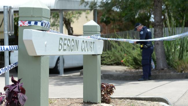 The scene of an alleged 2019 murder at Booval. Photo Rob Williams