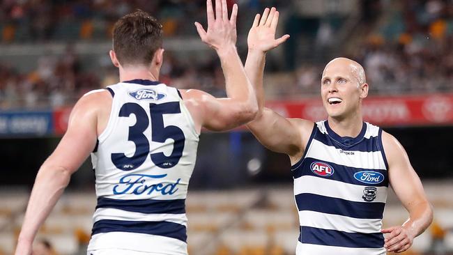 Danger and Gary Ablett Jr could be the key inside 50 against the Lions. Picture: Michael Willson/AFL Photos via Getty Images