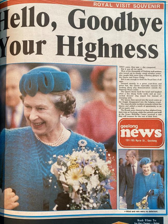 Queen Elizabeth visits Geelong. Picture: Geelong Heritage Centre