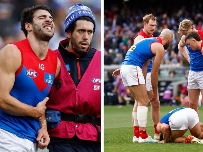 Petracca, clutching his side in agony, was escorted to the rooms at the break, with lingering doubts about his ability to continue. He was eventually taken to hospital in an ambulance.