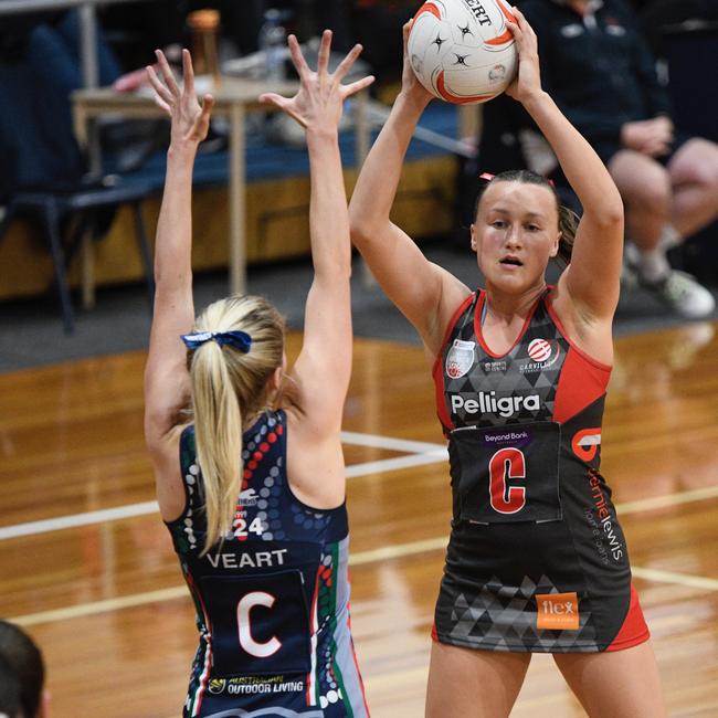 Garville's Tahlia Dnistrjanski. Picture: On the Ball Media/Netball SA