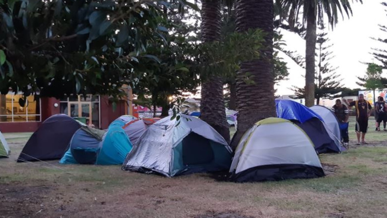 Locals have claimed there are now more than 100 people living in the beachside park.