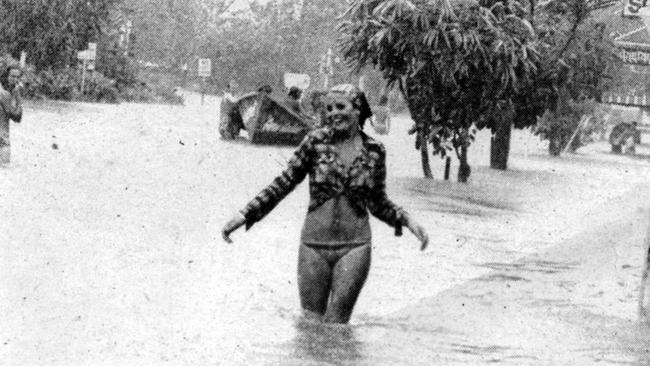 A Bikini girl on Beach Road, Surfers Paradise.