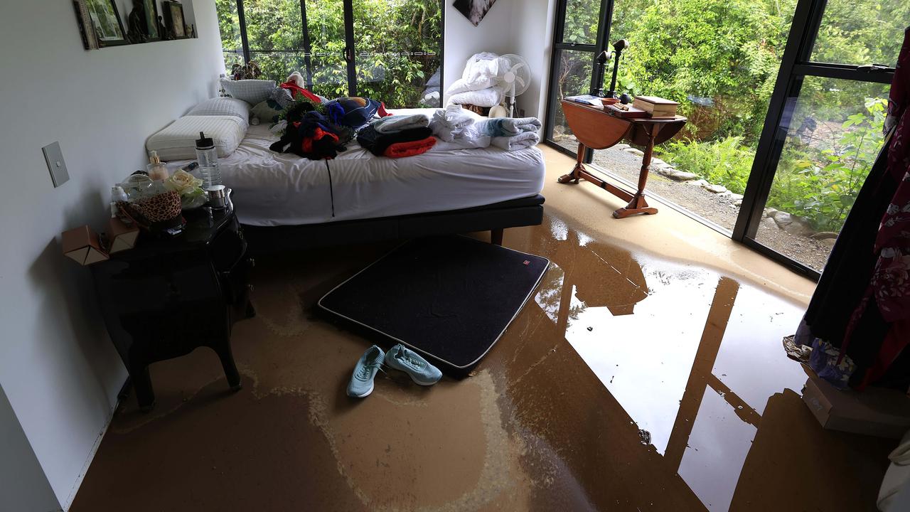 Wongawallan resident Lynnette Lynch’s home was flooded by the intense rain acxross Christmas and the New Year. Pics Adam Head