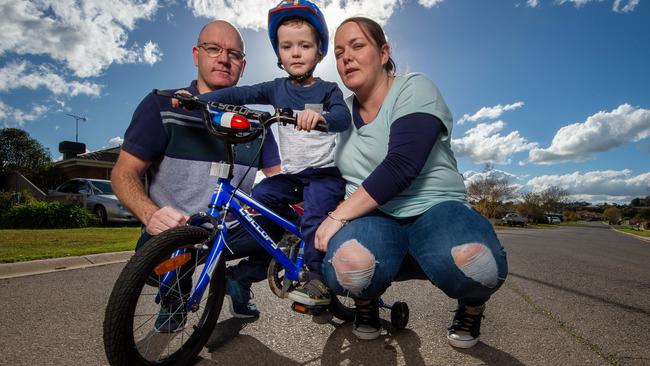 Tony and Christine Hyde with their son, Darragh, 3. Picture: Jay Town