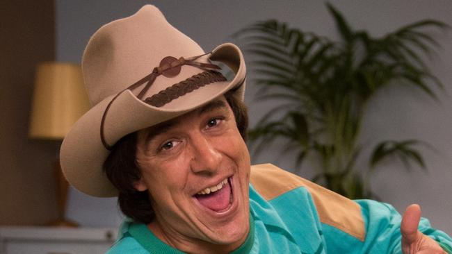 Samuel Johnson as Molly Meldrum for Ch7 miniseries Molly. Picture: Ben Timony