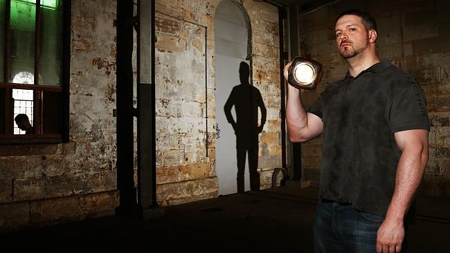 International ghost hunter Robb Demarest pictured at Cockatoo Island where he filmed an episode for his series Haunting: Australia set to premiere on Foxtel next week.