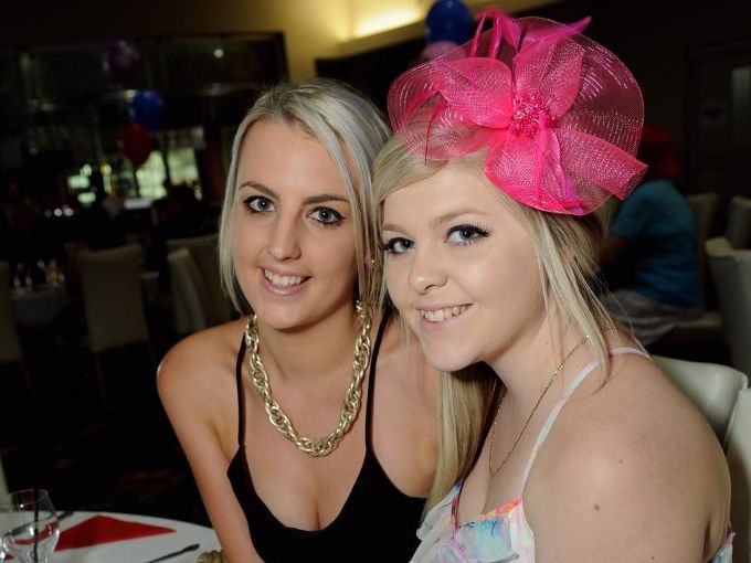 Celebrating Melbourne Cup the Carriers Arms, Sarah Bailey and Hope Simpson. Photo: Robyne Cuerel / Fraser Coast Chronicle. Picture: Robyne Cuerel