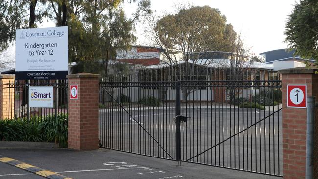 Covenant College in Bell Post Hill was forced to close its gates on Friday. Picture: Peter Ristevski