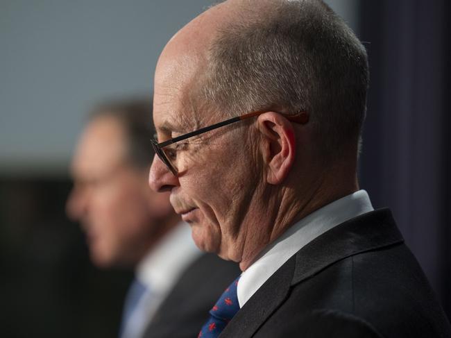 CANBERRA, AUSTRALIA - NewsWire Photos JUNE 17, 2021: Chief medical officer Paul Kelly speaks at a  a press conference at Parliament House in Canberra. Picture: NCA NewsWire / Martin Ollman